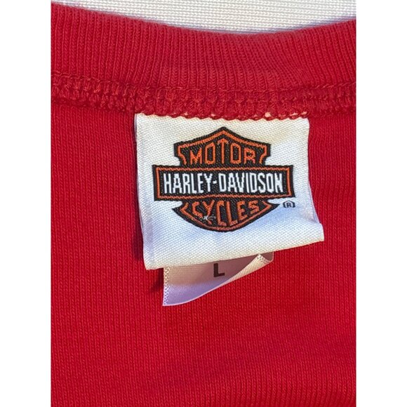 Harley-Davidson Womens Sturgis, SD Red T-Shirt L Cotton Scoop Neck Graphic Tee - Picture 6 of 10